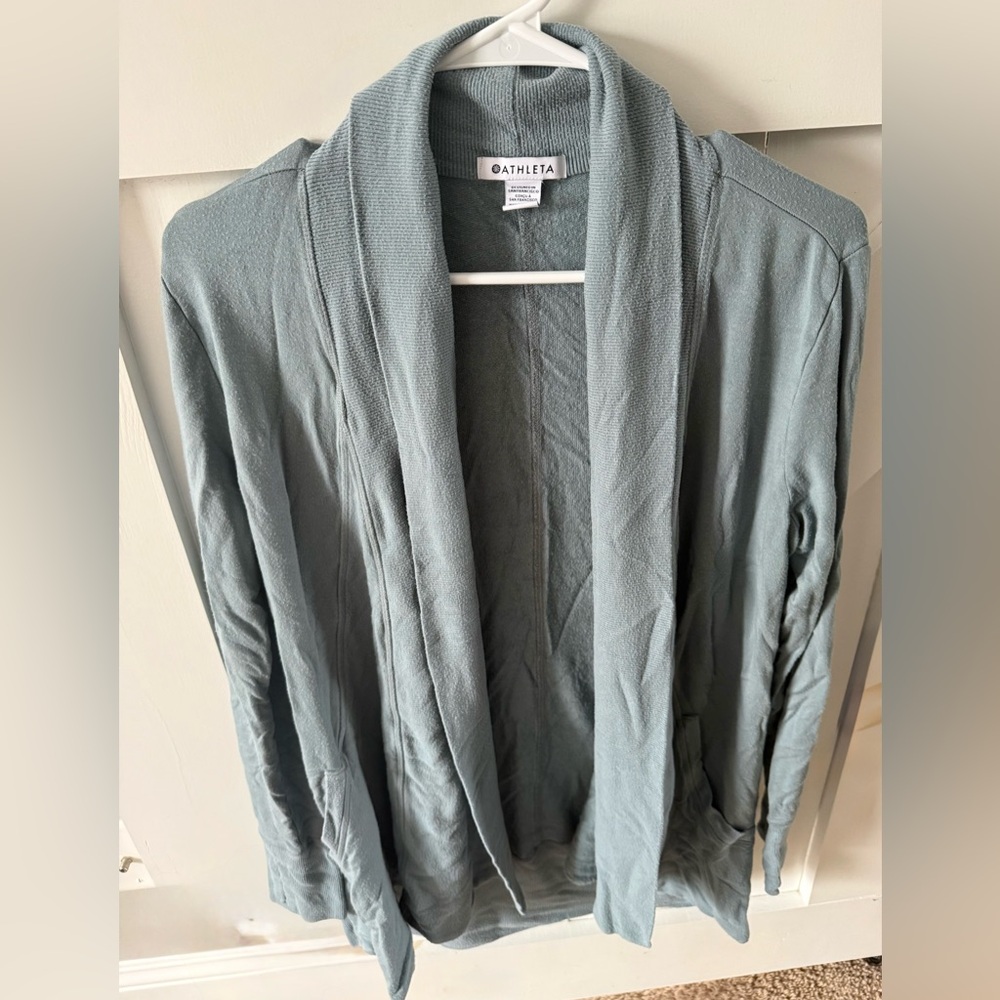 Athleta Womens Pranayama Restore Wrap Cardigan Size Medium Green